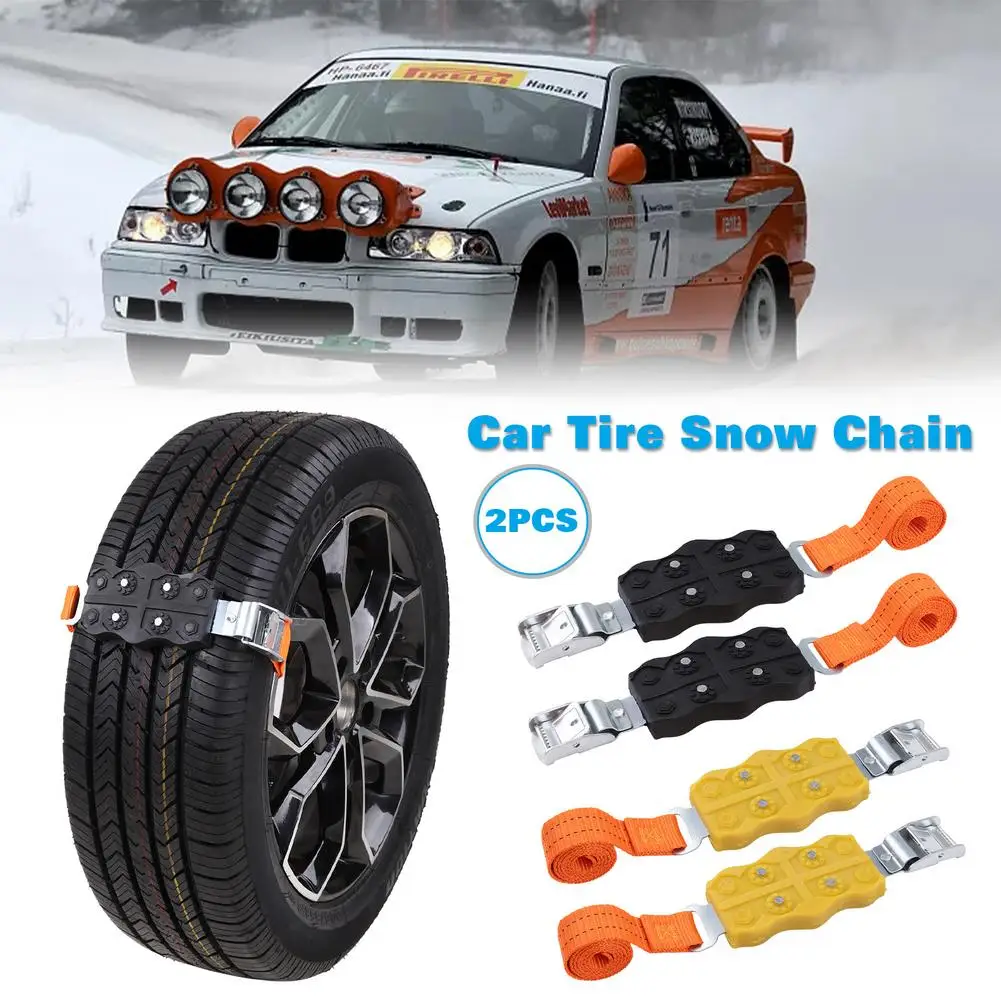 

2pcs Universal Anti-slip Emergency Car Tire Snow Chain Winter Ice Road Tire Wheel Chain For Jeep Renegade Spikes For Tire SUV