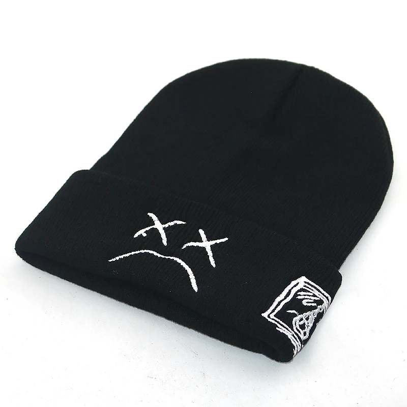 Lil Peep Embroidered Knit Hat - Crybaby Print Adjustable Beanie In Navy 3 thumbnail image