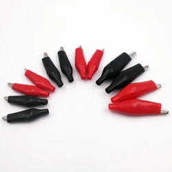 10pcs/lot 28mm/35mm/45mm Metal Alligator Clip G98 Crocodile Electrical Clamp Testing Probe Meter with Plastic Boot