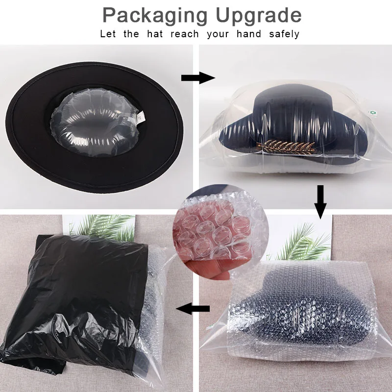 Женская фетровая шляпа с широкими полями черная шерстяная из искусственной