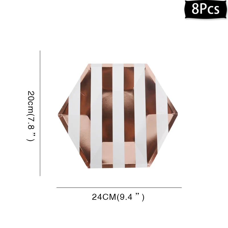 8Pcs 7inch Plate WEIGAO розово-золотые шары для вечеринки 12 дюймов латексные шары воздушный шар "Конфетти" Дети День рождения воздушные шары Свадебные украшения баллон - Цвет: 8Pcs 7inch Plate