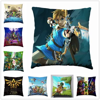 

Anime Manga The Legend of Zelda Silk Pillowcase 40x40cm Pillow Case Cover Seat Bedding Cushion 007