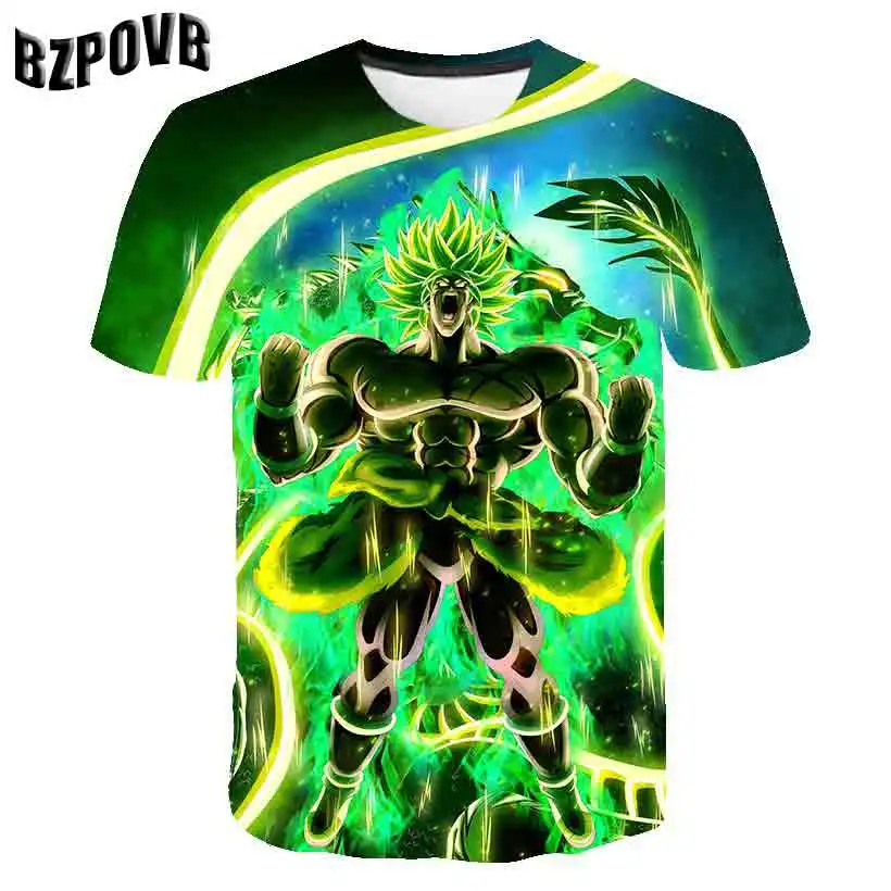 Манга dragon ball z Super Saiyan Son Goku, аниме, летняя 3D печать, новинка, модные футболки, топы для мужчин/мальчиков, мультяшная Повседневная футболка