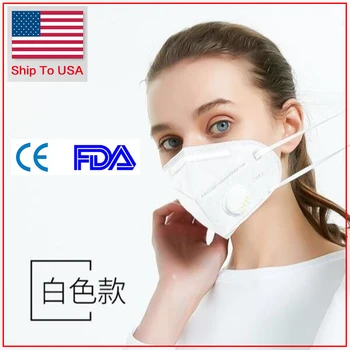 

face-mask-with-filters-velcro Ship To USA Non-Disposable 5 Layer Nonwoven Elastic Earloop Care kn-95maskes#109