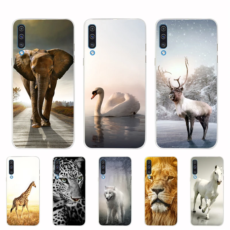 

Phone Case For Samsung Galaxy A50 A 50 Colorful Tiger Printing Protective Cover Soft TPU Silicone Cases for Galaxy A50 A505F