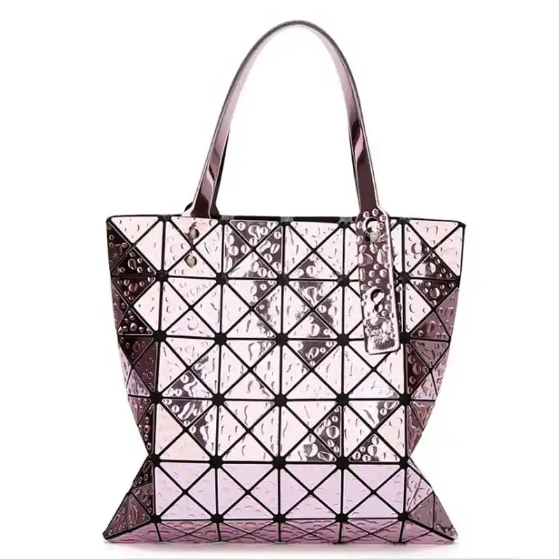 Baobao Borsa Donna Laser Matte Tote Bags Designer Lady Geometria Diamond Lattice Fold Bao Bao Bag Ologramma Borse Black 30cm*Max Length*50cm 