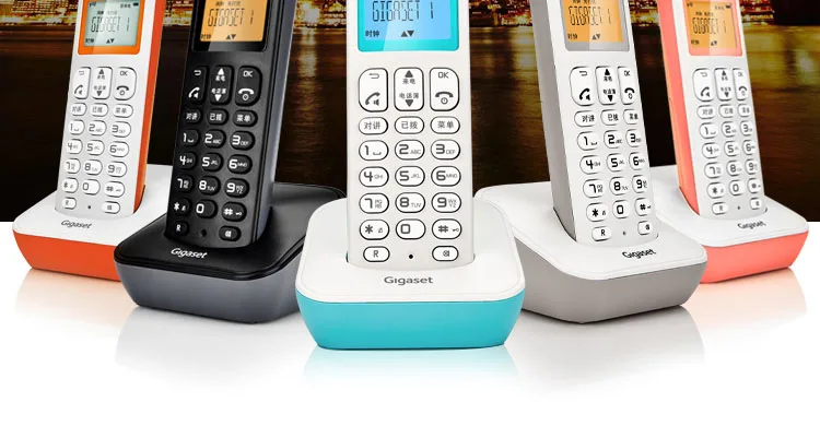 DECT6.0 беспроводной телефон с беззвучным ID вызова беспроводной стационарный телефон с одним двумя ручками стационарный телефон