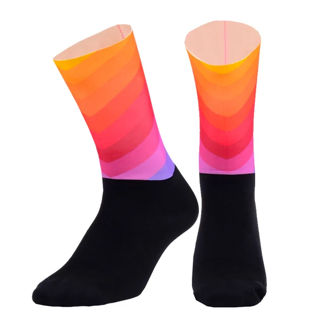 US $3.89 Professional Cycling Socks New Functional Fabric Men Women Running Basketball Socks Anti Slip Bicyc