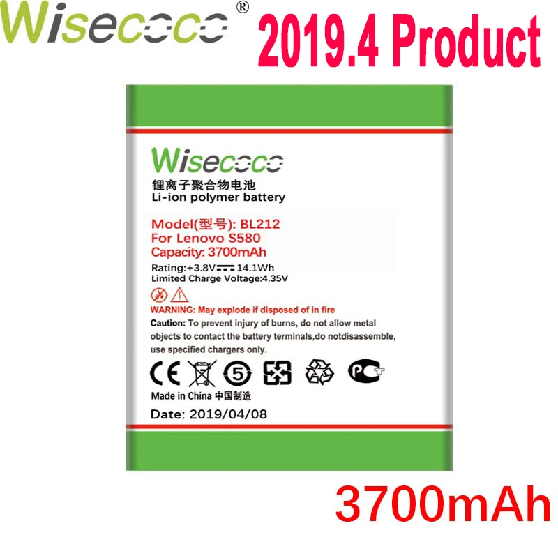 

Wisecoco 3700mAh BL212 Battery For Lenovo S8 S580 A708T A628T A620T A780E A688T S898t Phone Latest Production+Tracking Number