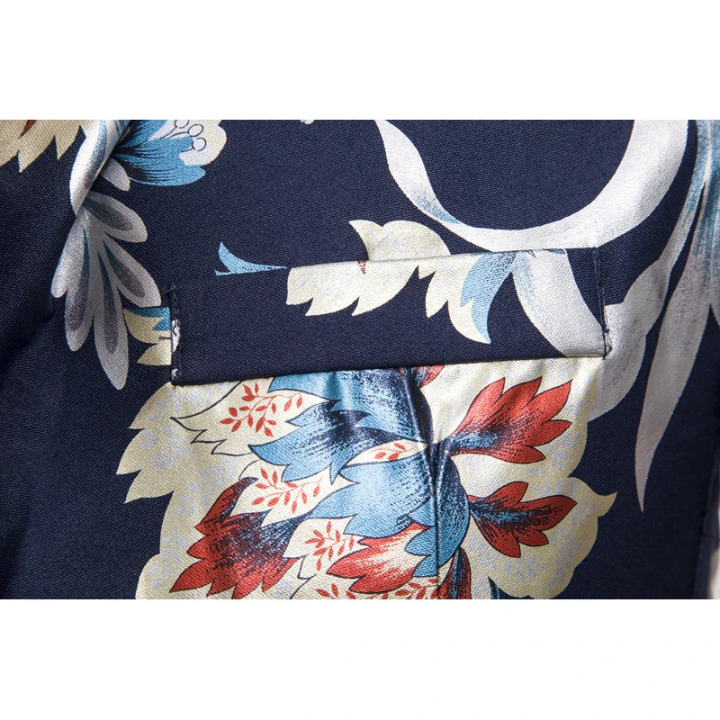 Shenrun Men's Causal Blazers Black White Navy Blue Colorful Hot Stamping Fashion Jackets Groom Suit Jacket Host Singer Costumes