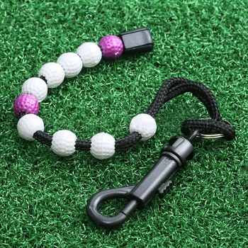

Beads Nylon Professional Counter Putt Remenber Chain Portable With Clip Golf Score Durable Training Aid