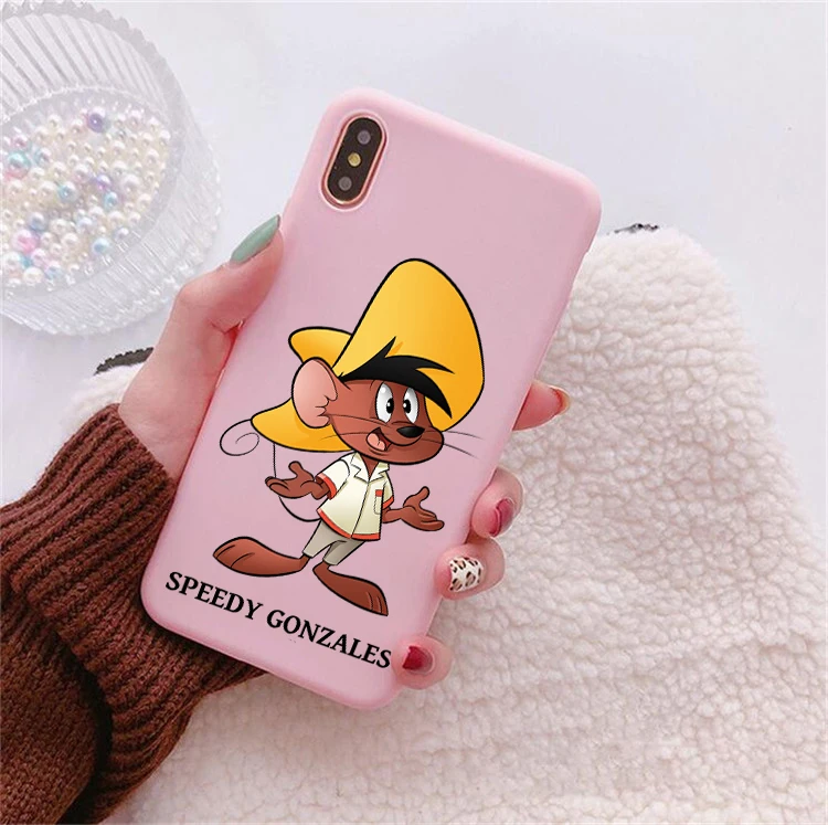 Bugs Bunny TweetyBird Даффи Дак Looney Tunes чехол для iPhone 6 7 6plus X XR XSMAX 11 роскошный цветной Мягкий силиконовый чехол для телефона - Цвет: FHSR-22992