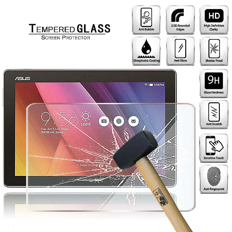 

Tablet Tempered Glass Screen Protector Cover for Asus ZenPad 10 Z300M HD Tablet Anti-Fingerprint Tempered Film