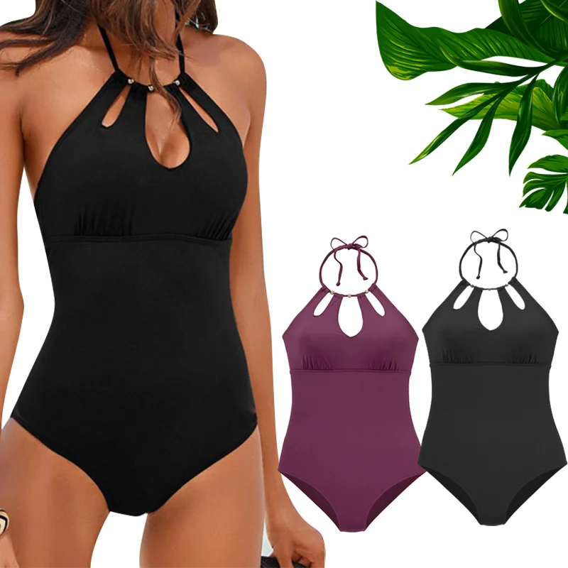 

One Piece Bikini Beach Wear Sunmmer Swimming Adjustable Polyester Siamese Girls Breathable Sexy Women