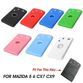

Silicone 3 Buttons Smart Card Key Case Cover FOB For Mazda 5 6 CX-7 CX-9 RX8 MX5