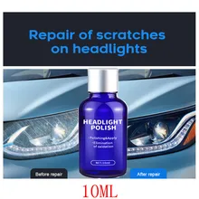 10 мл полировальный агент для автомобильных фар, жидкое керамическое покрытие для окисления, гидрофобное стеклянное покрытие, Ремонтный агент, автомобильные аксессуары TSLM1