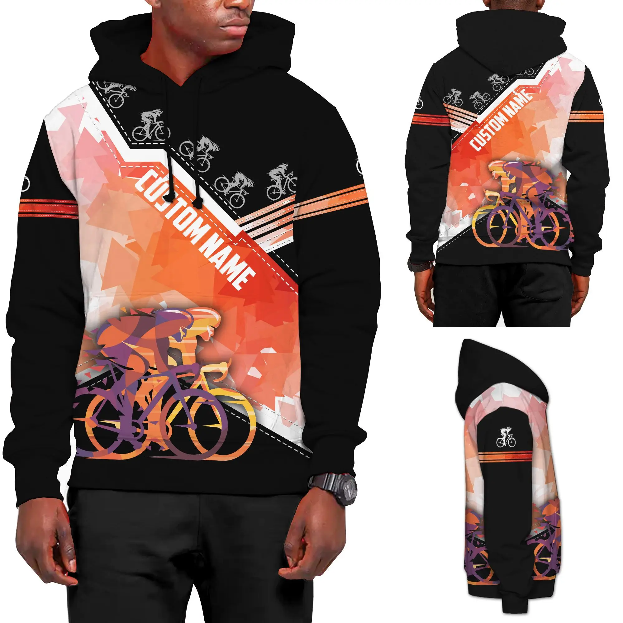 PLstar Cosmos 3DPrinted Newest Cycling BIke Custom Name Art Unique Unisex Funny Streetwear Harajuku Hoodies/Sweatshirt/Zip B-1