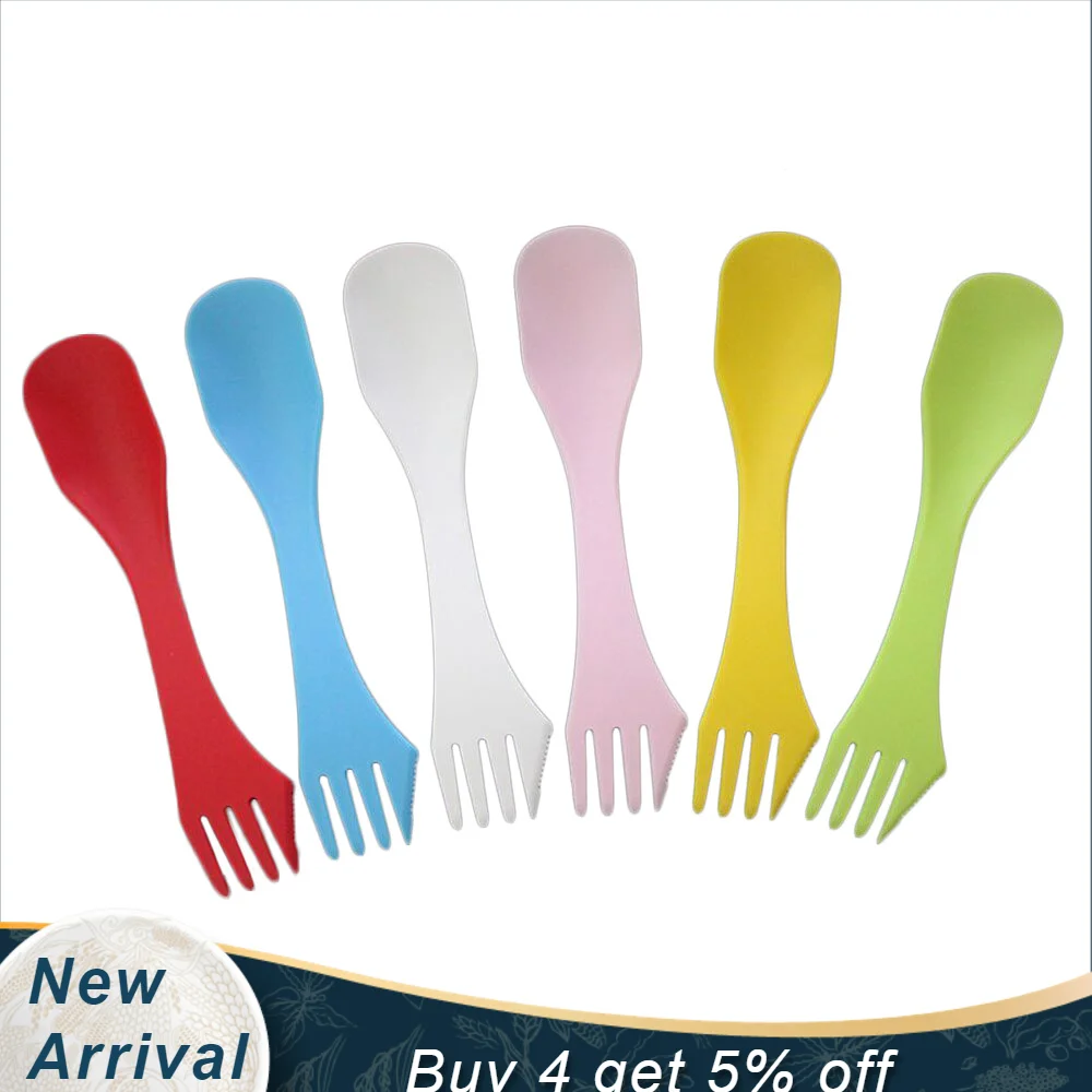 Cooking Utensil Cutlery Spork Travel Picnic Camping 3 in 1 Fork Spoon Knife 