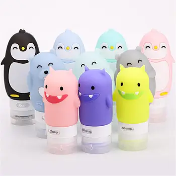 

1PC Travel Silicone Refillable Bottles Shampoo Shower Gel Lotion Sub-bottling Tube Squeeze Fashion Makeup Tool Accessories 80ML