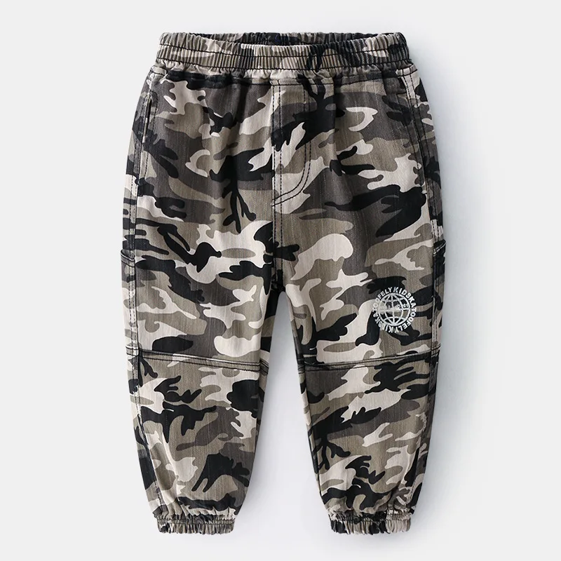 

2020 New Children's Pants Boy Camouflage Trousers Jogging Drawstring Tooling Pants Baggy Pockets Boys Joggers Cargo Pants 2-7Y
