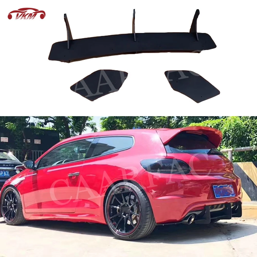3 шт. ABS задний диффузор губ отделкой Чехлы для Volkswagen VW Scirocco R 2009 2017 плавники акулы