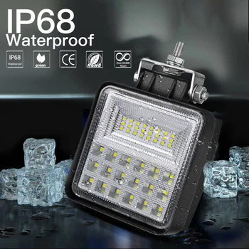 

Car Truck ATV Off-road Vehicle LED Work Light Flood Driving Fog Lamp 4Inch 126W Unique Square Appearance
