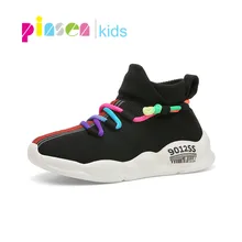 PINSEN Новые Детские обувь для мальчиков, Сникеры; модные детские кроссовки для девочек Дышащие Детские носки; для мальчиков; повседневная обувь