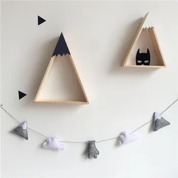 

INS Nordic Felt Bear Cloud Hanging Garland Banner Kids Room Decoration Ornament Baby Shower Bunting Nursery Decor Photo Props