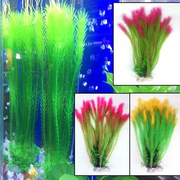 

50CM Bulky Simulation Green Aquarium Decorative Artificial Eco Friendly Plastic Fake Water Plants Tank Decoration Accessories