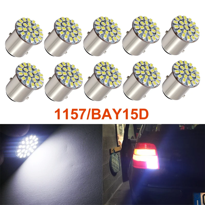 10 шт. 1156 BA15S P21W 22Led 3014 Автомобильные светодиодные указатели поворота парковки
