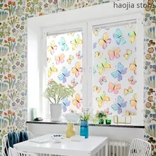 Продукт, окрашенная статическая стеклянная наклейка, домашний декор, для гостиной, спальни, 60*200 см, красивая бабочка, матовое окно