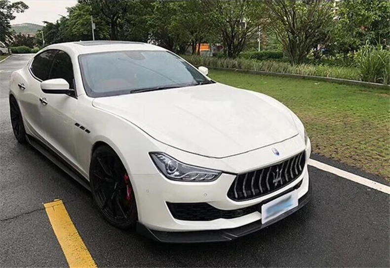 Передняя Задняя сторона юбка выступ Спойлеры для Maserati Ghibli бампер диффузор Высокое качество углеродного волокна спойлер