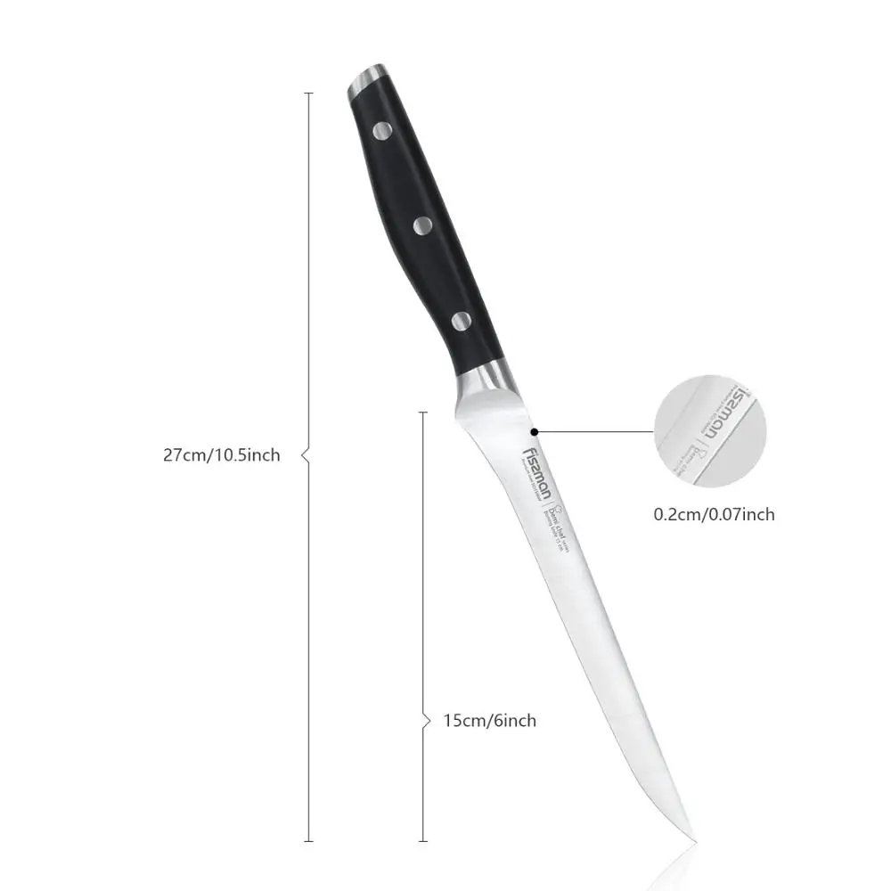 FISSMAN нож для обвалки Demi Chef серии немецкие стальные кухонные ножи|Кухонные ножи| |