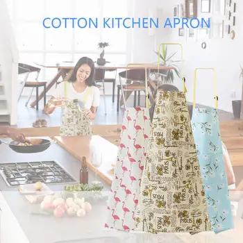 

Adjustable Cotton Aprons Pocket for Kitchen Restaurant Cooking Baking Anti-Dirty Overalls Kitchen Accessories