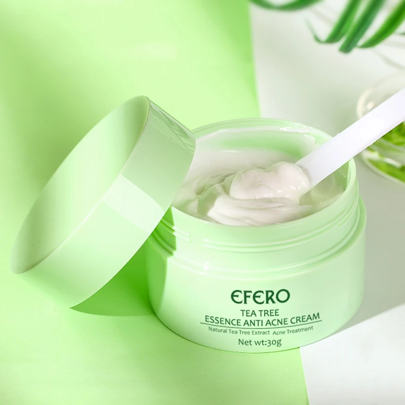 Tea Tree Anti Acne Treatment Face Cream Whitening Moisturizing Cream Shrink Pores Oil Control Anti Aging 5