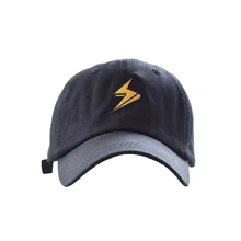 Бейсболка с вышивкой и молнией для папы, летняя Регулируемая Спортивная Кепка, модная однотонная бейсболка, уличная Кепка От Солнца TG0032