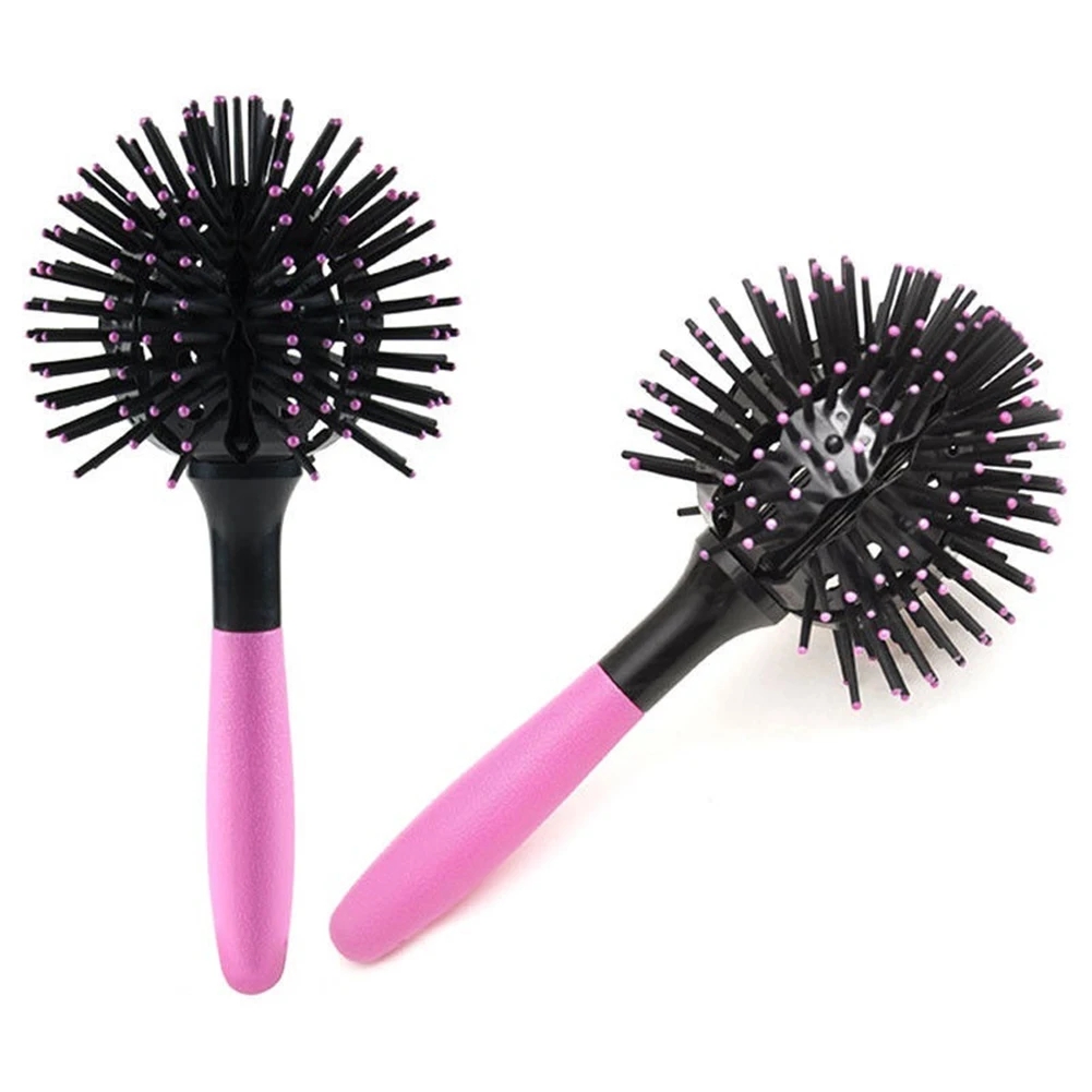 Hair Brush Anti-static High Temperature Resistant 3D Spherical Comb Hairstyling Drying Curling Tool Wholesale