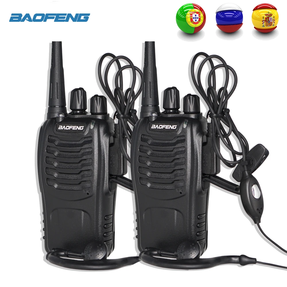 Портативная рация Baofeng 2 шт. Talkie888S 6 км Любительская двусторонняя HF беспроводная