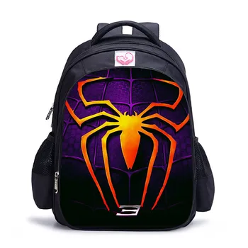 

Disney Cartoon SpiderMan Backpack Large Capacity Double Zipper Schoolbag Fashion Boys Boolbags for primary school students