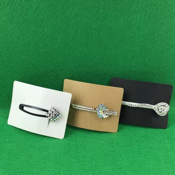 

100PCS 7x5cm Paper Jewelry Display Cards Hair Accessory Cards Blank Hairpin Packaging Card Hair Clip brooch Card