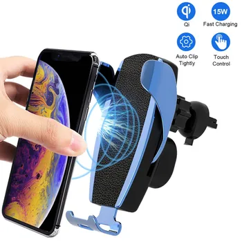 

New Wireless Car Charger Mount Charging Qi Charger Automatic Clamping Air Vent Phone Holde For samsung huawei xiaomi iphone
