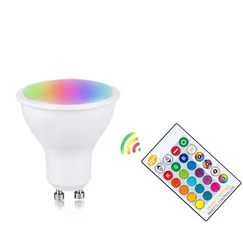 

GU10 Cup RGB Lamp E27 B22 Globe Lamp 10W 15W 20W Wide Voltage RGB Spotlight RGBW Globe Lamp
