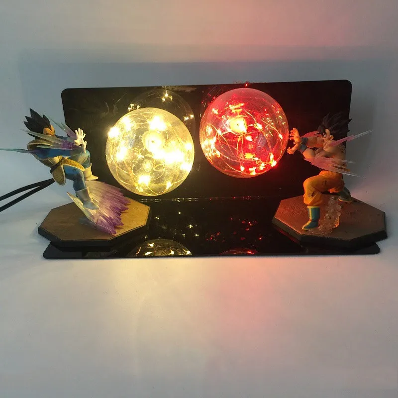 Двойной Dragon Ball Вегета Goku kamehameha лампы светодиодные Dragon Ball Z Led Электрический Ночной светильник Настольная лампа для Спальня Xmas игрушка в подарок - Испускаемый цвет: changeable