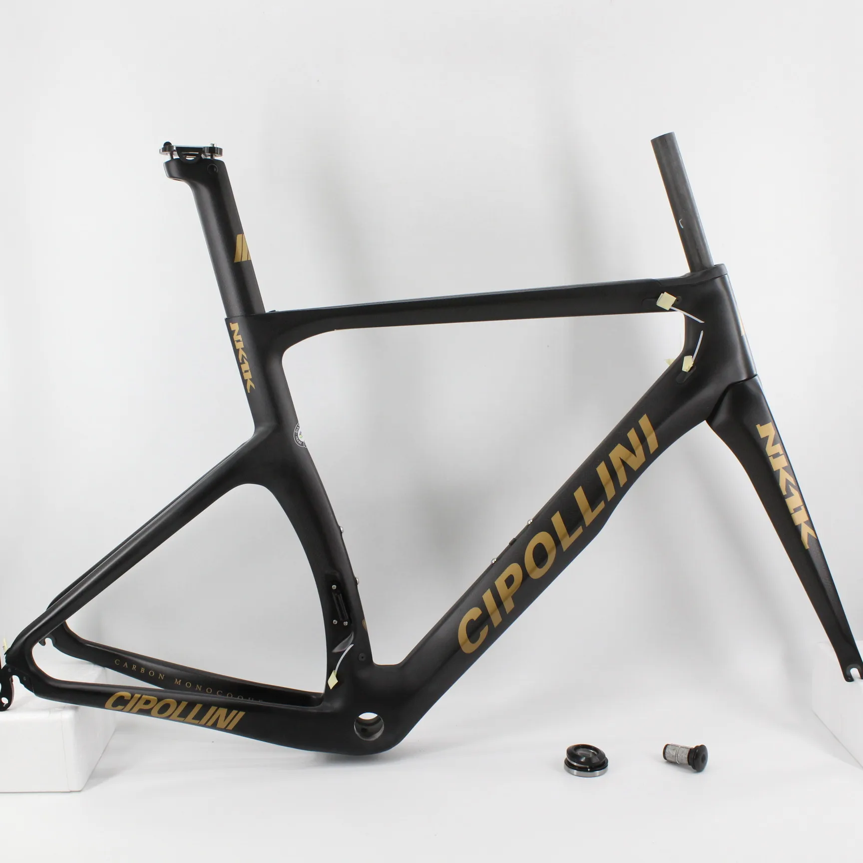Велосипедная рама вилка подседельный штырь хомут и гарнитуры матовая 3K с золотым