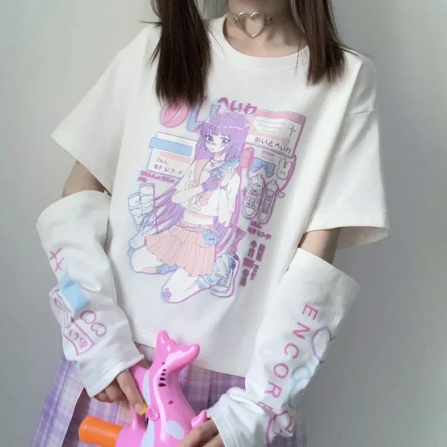 Kawaii Japanese Arm Cover T-shirt 4