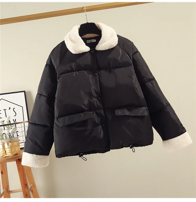 

Off Season 2019 New Style Cotton Coat Women's Short WOMEN'S Dress down Feather Cotton-padded Jacket Korean-style Loose-Fit Stude