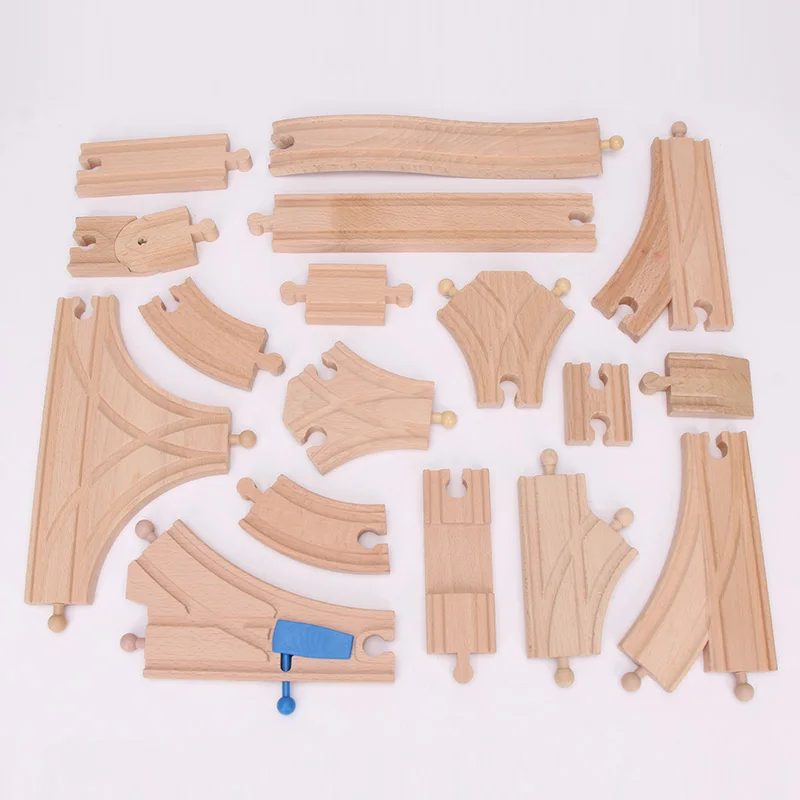 

Wooden Railway Accessories Wooden Train Track set Diy toys Educational toys Kids Gifts Dolls