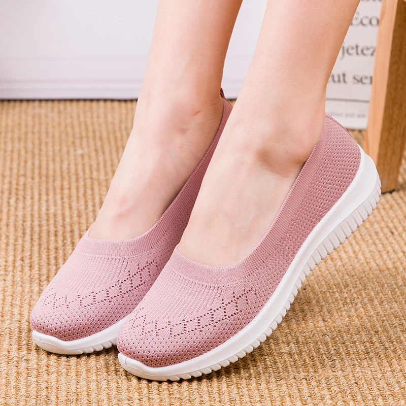 Women's Sports Shoes Mesh Breathable Casual Shoes Girls' Light And Non Slip Walking Shoes Women