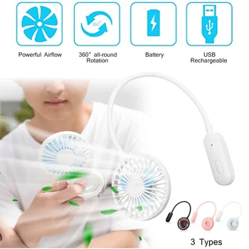 

Mini Fan DC 5V Handheld High Wind Desktop Clip USB Rechargeable 360 Degree Rotation Small Fans Student Dormitory Outdoor