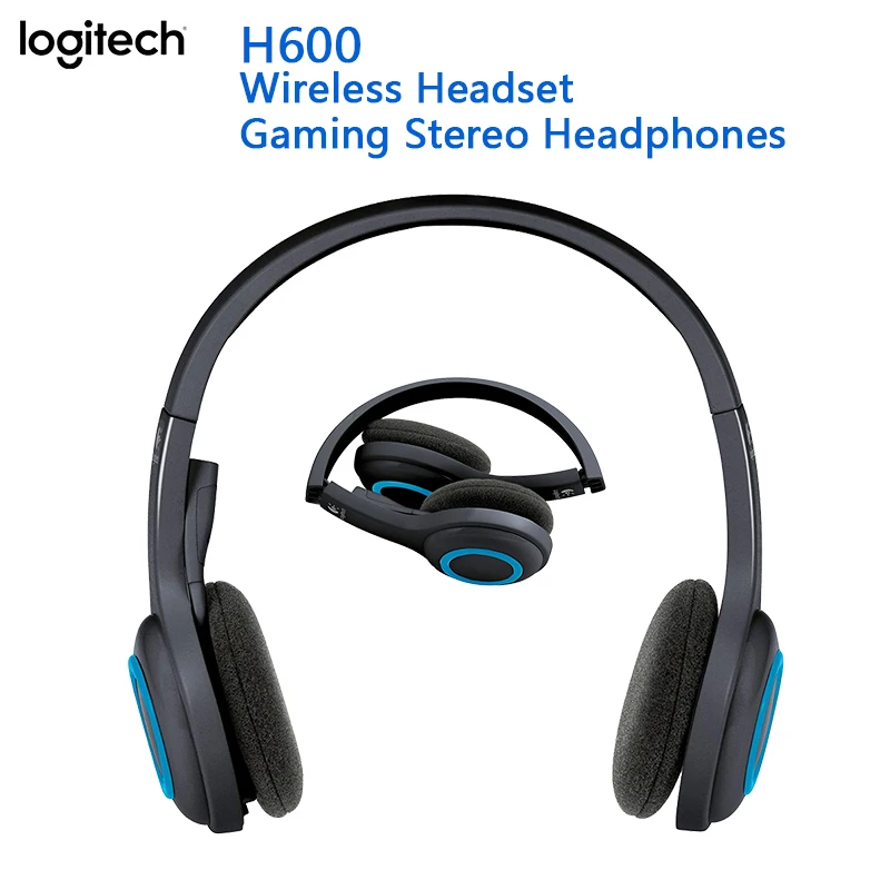 Logitech H600 Gaming Stereo Headphones 2 4GHz Wireless Headset Portable Over The Head Fordable Earphones with microphone Newst